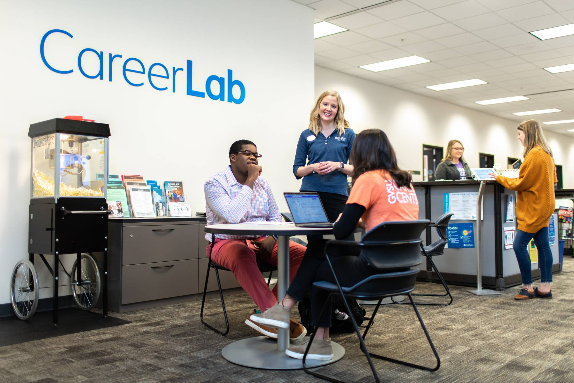 Students in the Career Lab